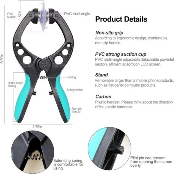 iPhone Screen Opening Toolkit iSlack Suction Cup Pliers Opening Repair Kit - Picture 2 of 8